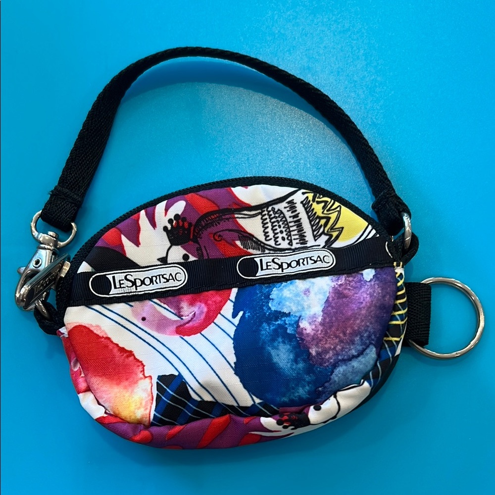 LeSportsac coin purse with vibrant design